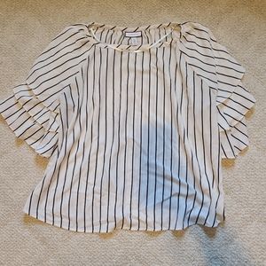 Black and white blouse